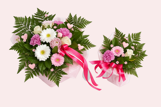 Pink Elegance Duo – Baby Girl Bouquet Set