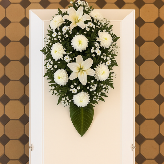 🤍 ½ Kistepynt – Hvid Elegance (Fredelig Afsked)