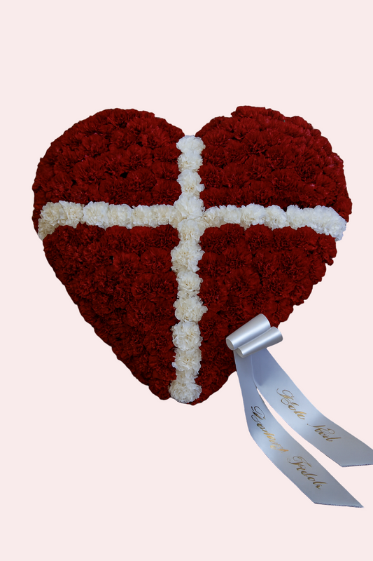 Dansk Flag - Hjerte