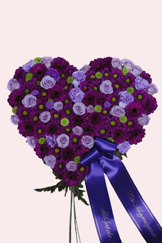 Purple Heart Funeral Flower Tribute