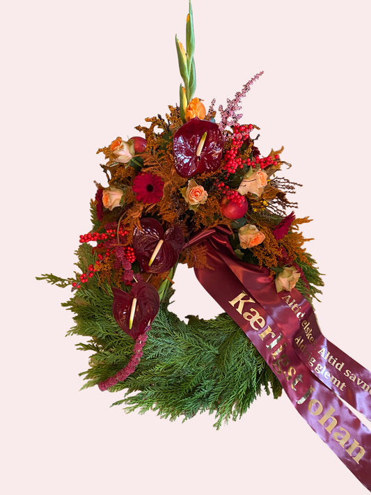 Autumn Tribute Funeral Spray – Warm Memories Collection