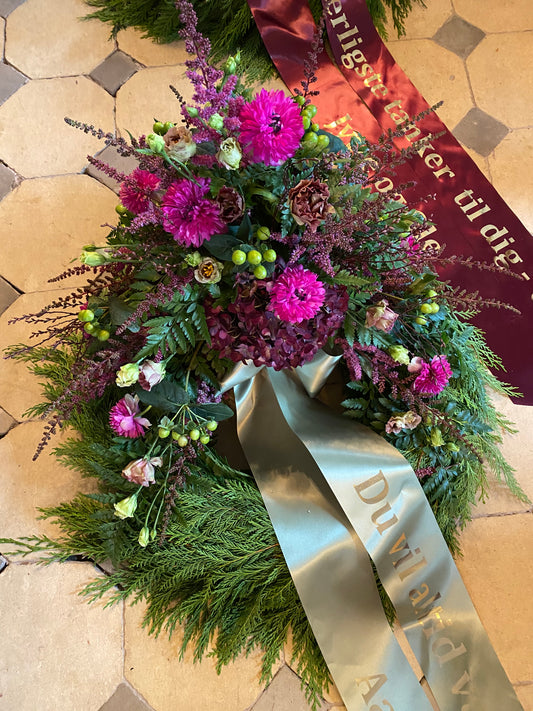 Autumn Tribute Funeral Spray – Warm Memories Collection