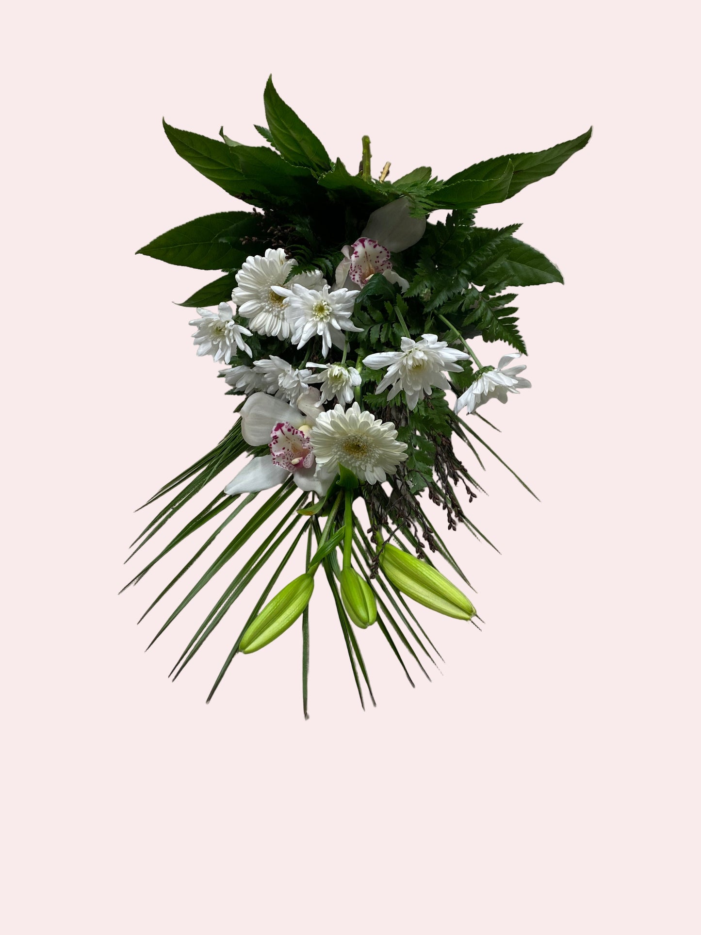 Bårebuket – Hvide Liljer &