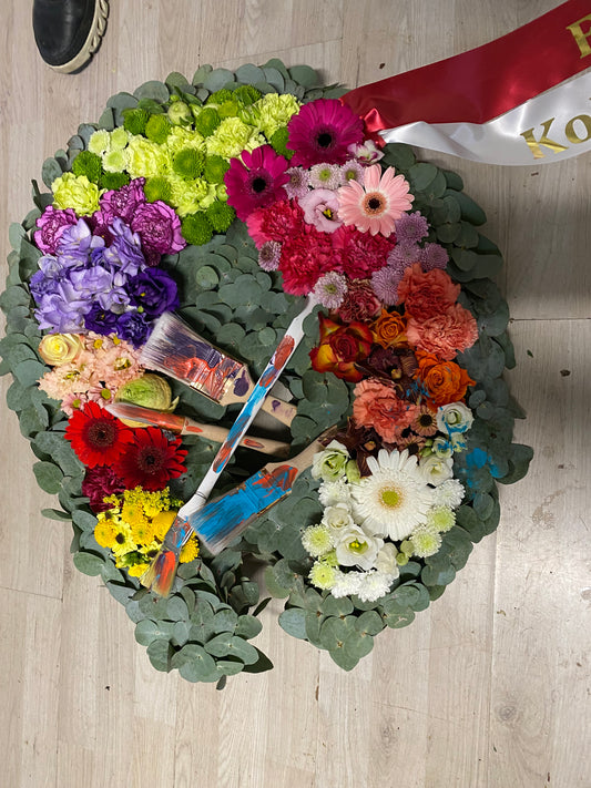 Painter’s Palette Funeral Decoration – “No125 Edition”