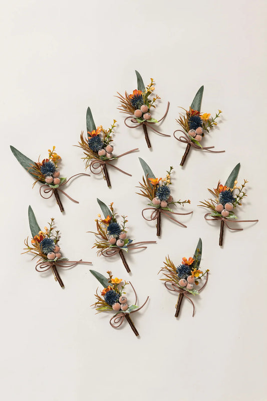 Rustic Thistle & Eucalyptus Boutonniere