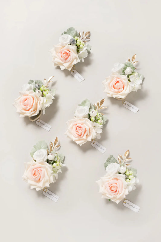Blush & Gold Wrist Corsage