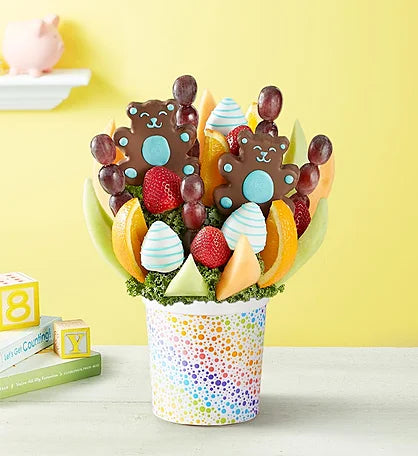 Chocolate Bear Fruit Bouquet