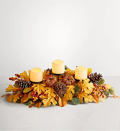 Golden Harvest Candle Display