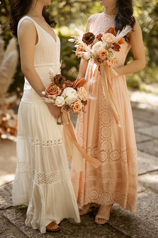 Rustic Terracotta Bridesmaid Bouquet