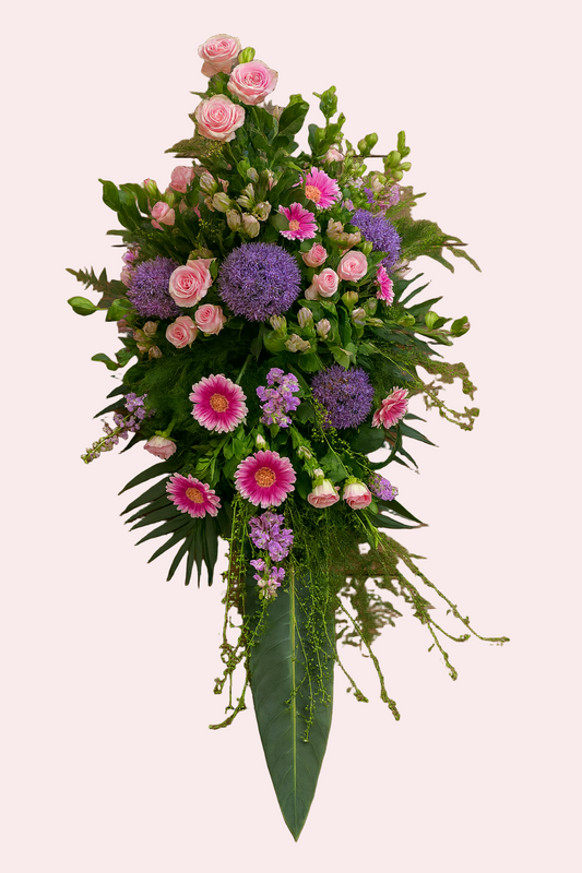 Båredekoration – Rosa Elegance &amp; Taknemlighed