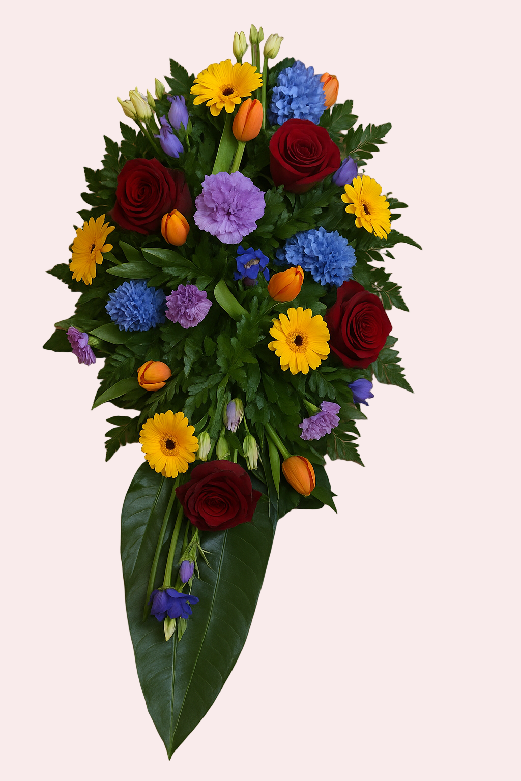 Funeral Spray with Mixed Color Flowers - decoration