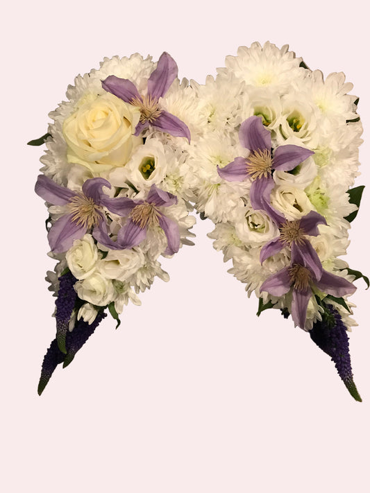 Angel Wings Funeral Decoration (Englevinger i Blomster)