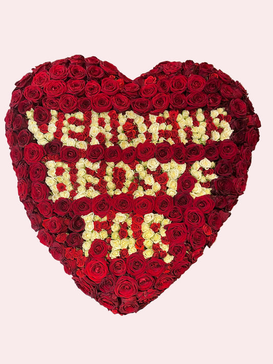 Hjerte - 60 cm - med valgfri tekst