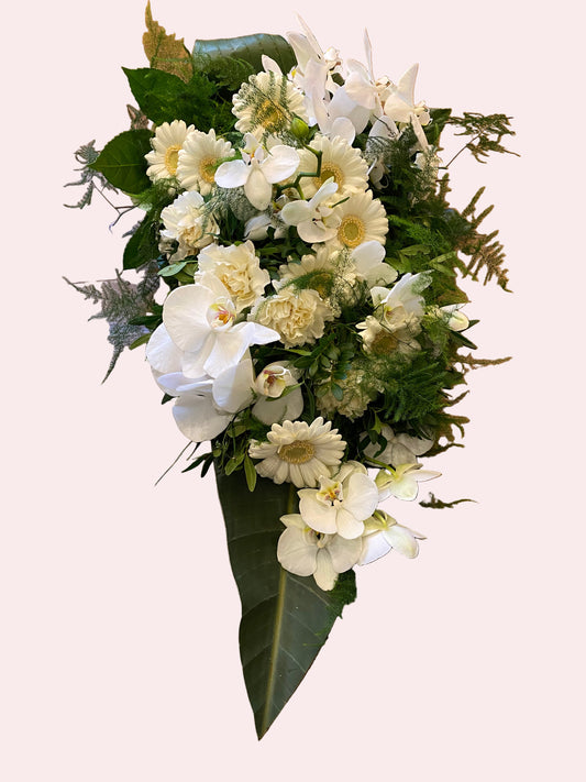 Barebuket – Pure White Orchid Grace